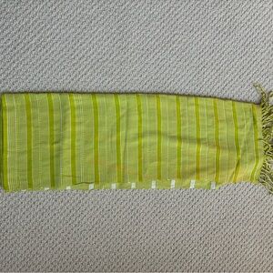 Green Striped Women's Scarf